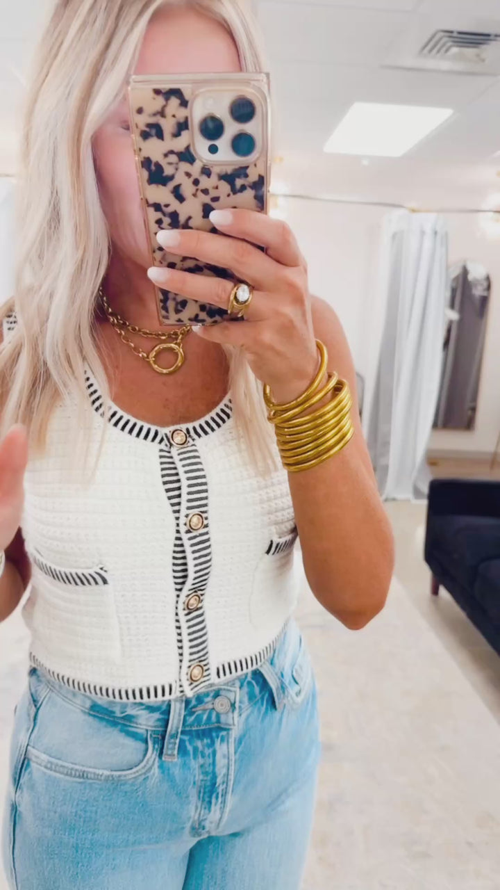 Nantucket Stripe Vest