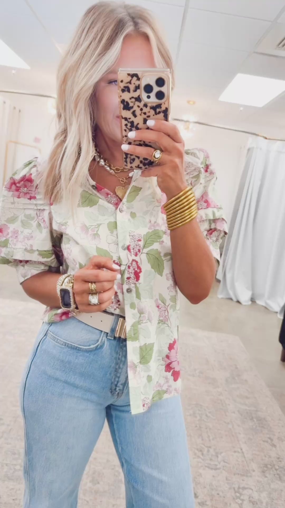 Amber Floral Puff Sleeve Blouse