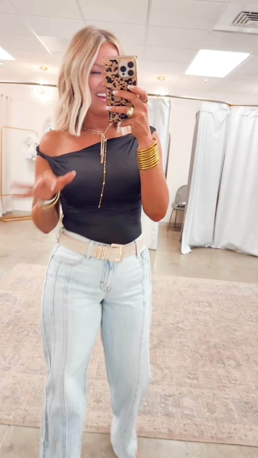 Claire Off Shoulder Top-Black