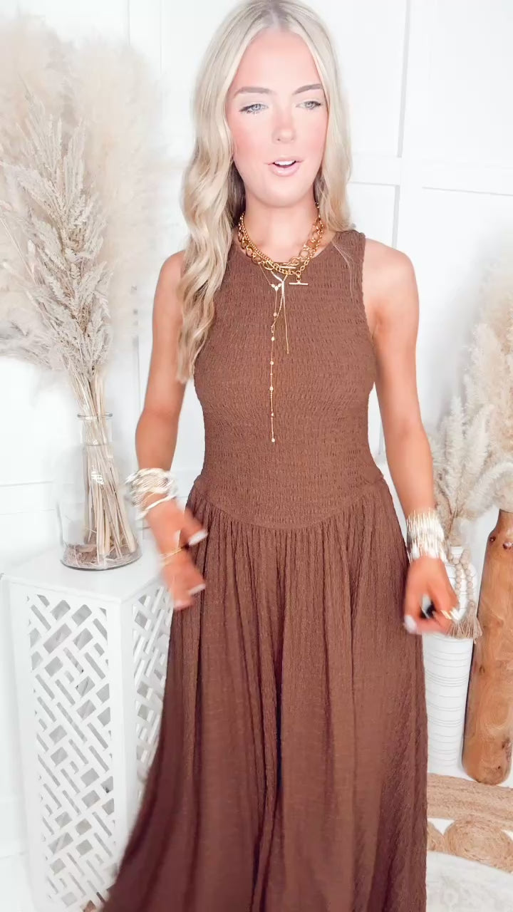 The Ellington Smocked Midi Dress