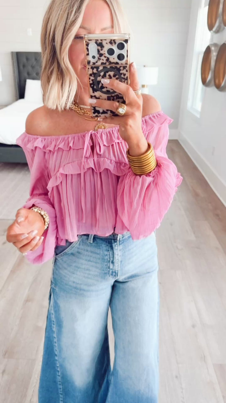 The Daisy Drift Blouse-Pink