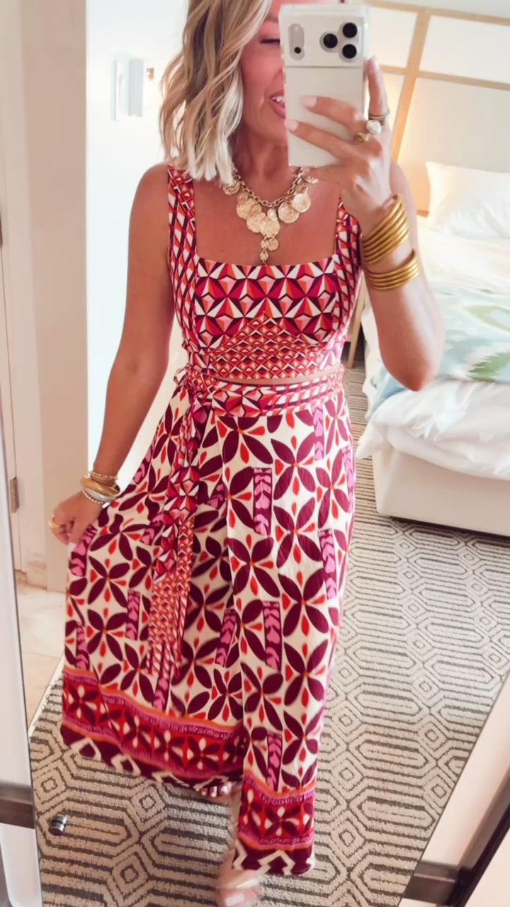 The Montego Wrap Skirt Set