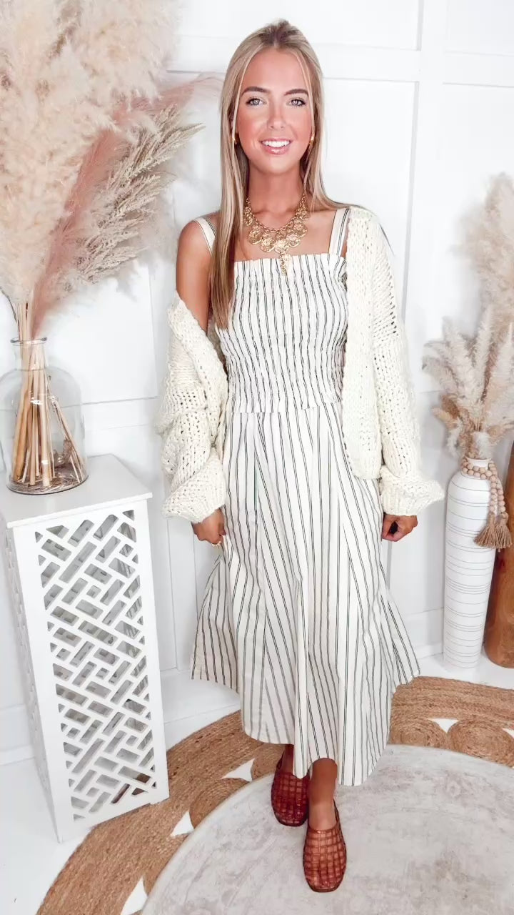 Seabrook Stripe Midi Dress