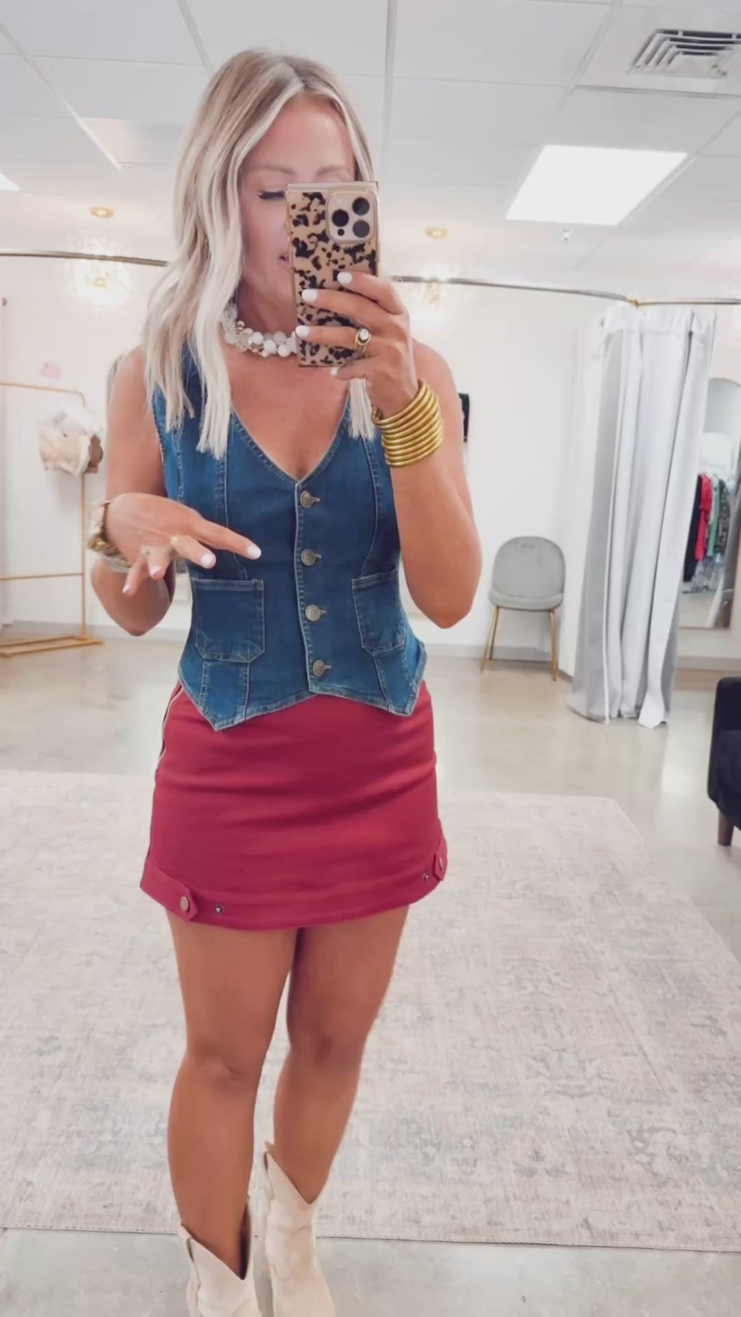 Nash Denim Vest-Dark Denim