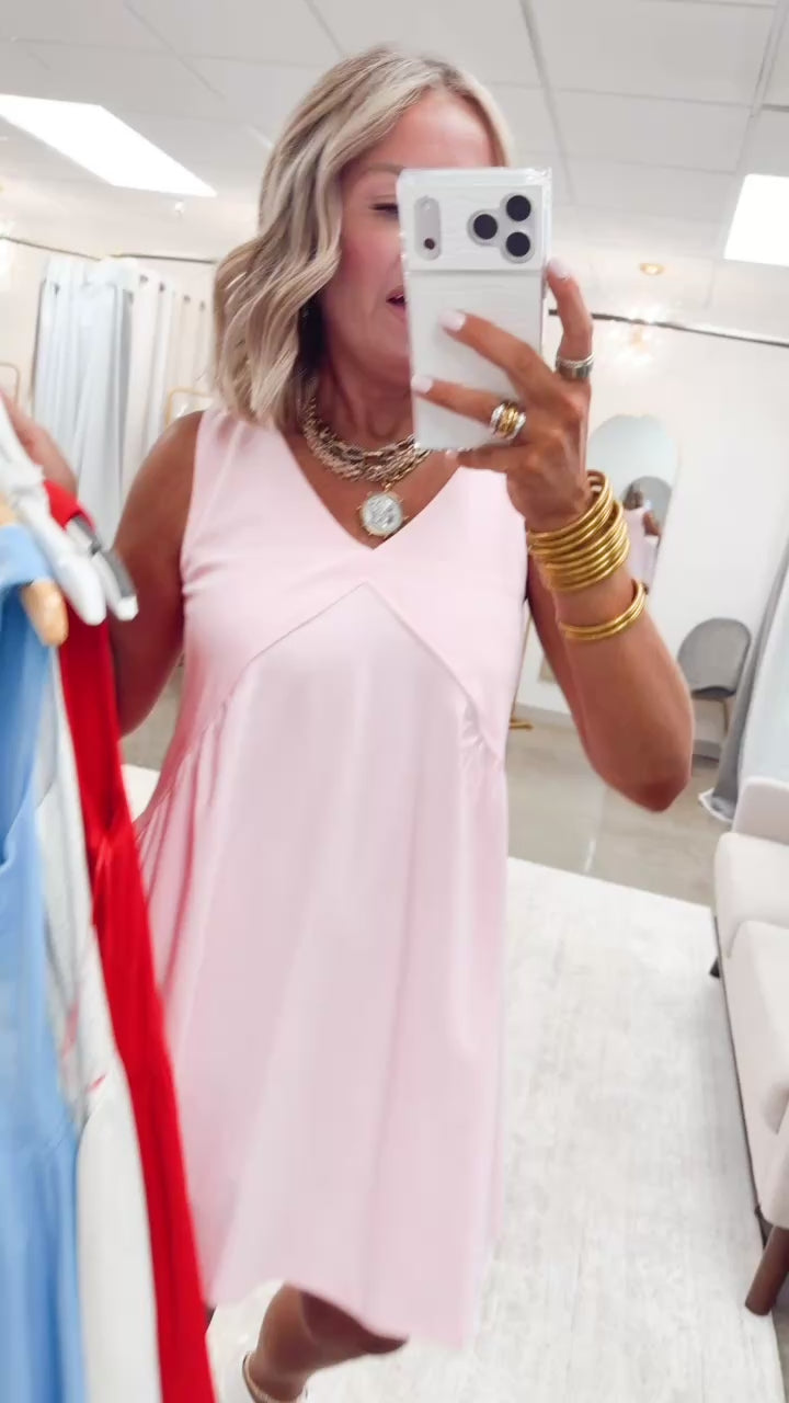 The Sailaway Mini Dress-Lt Pink
