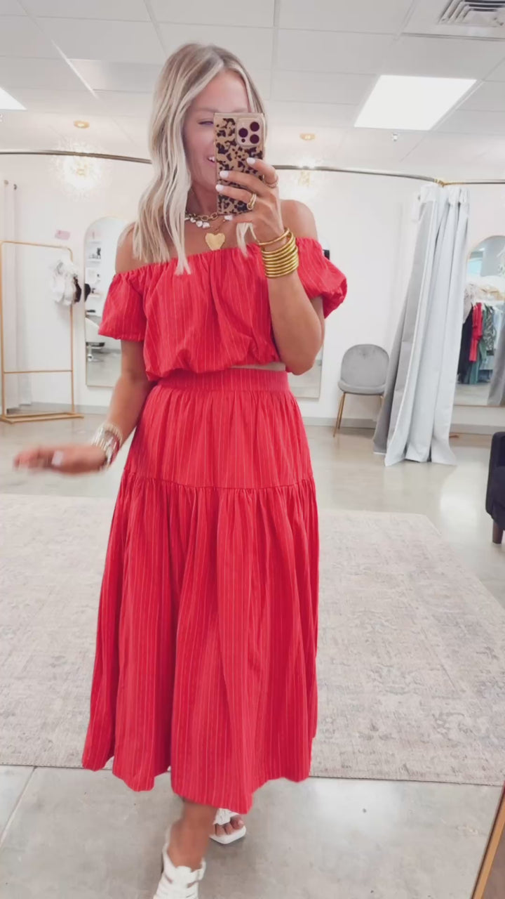 Riviera Crop Top & Skirt Set