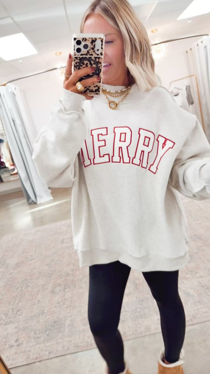 Merry Mock Neck Sweatshirt