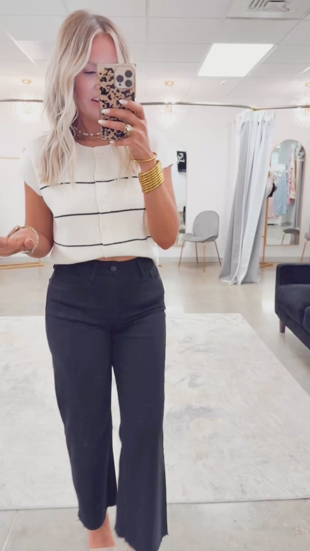 Olivia High-Rise Crop Wide Leg Jeans