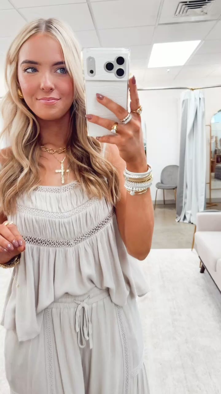 The Laced Lovelle Set-Ash Taupe