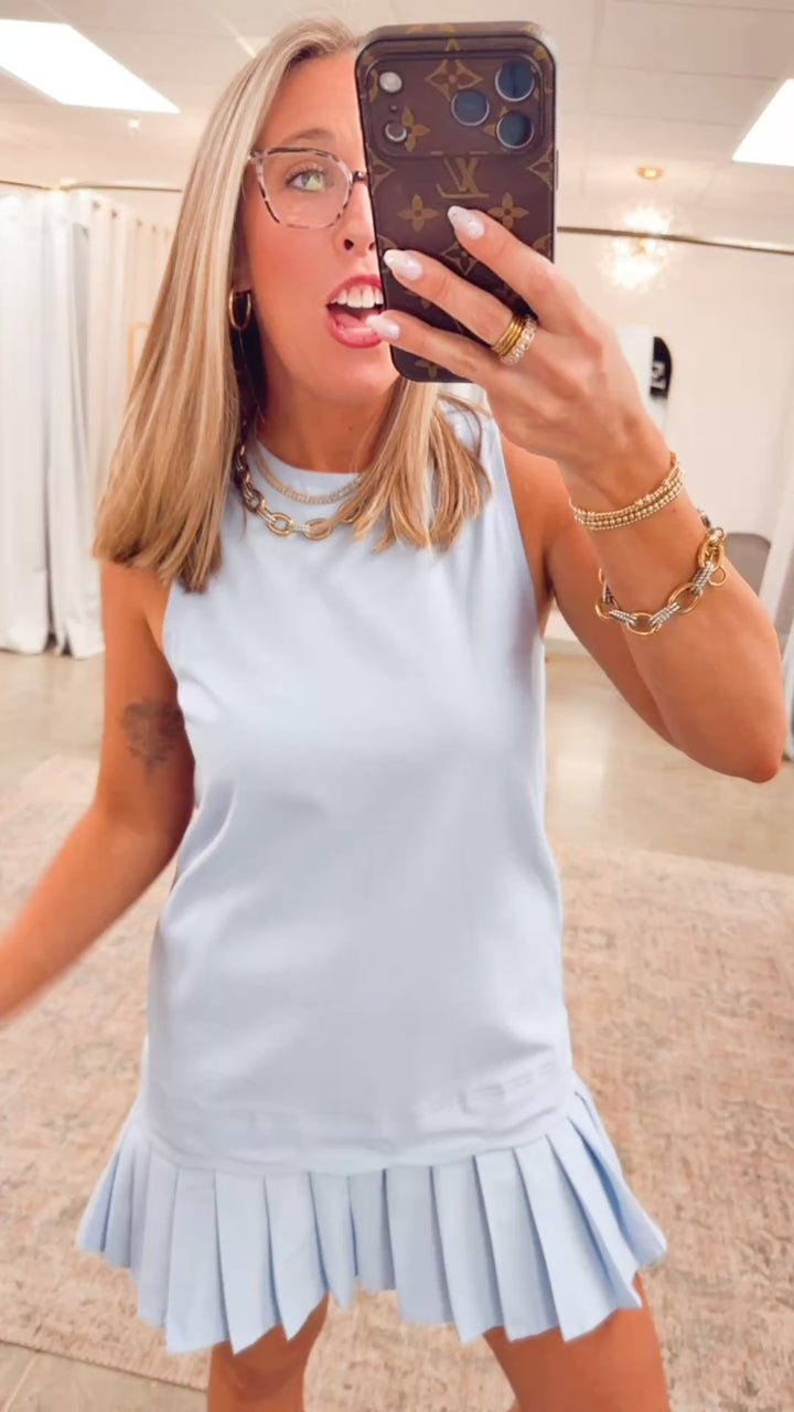 The Kensington Pleated Mini Dress