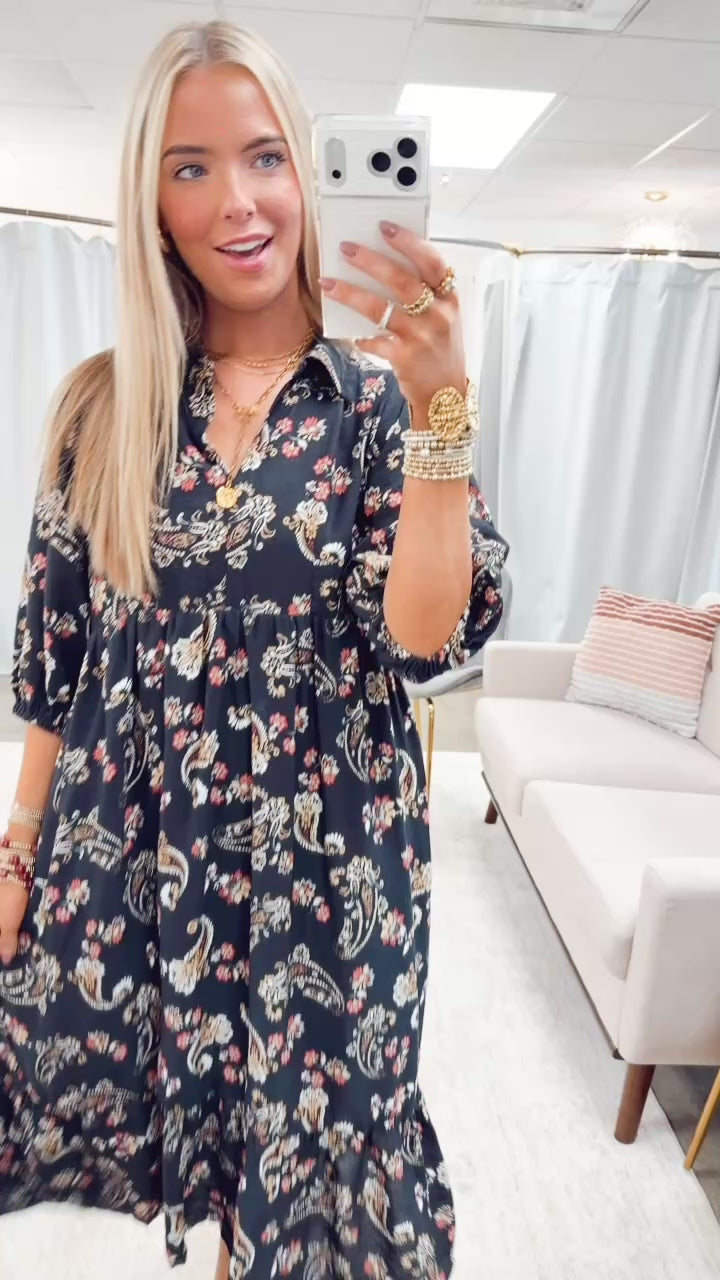 The Paisley Reverie Midi Dress
