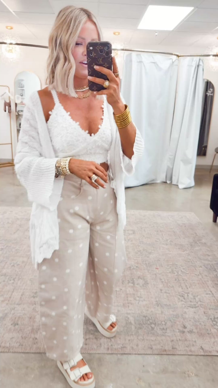 The Lune Cable Cardigan-Ivory