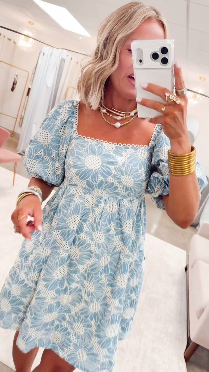 The Bluebell Bliss Mini Dress