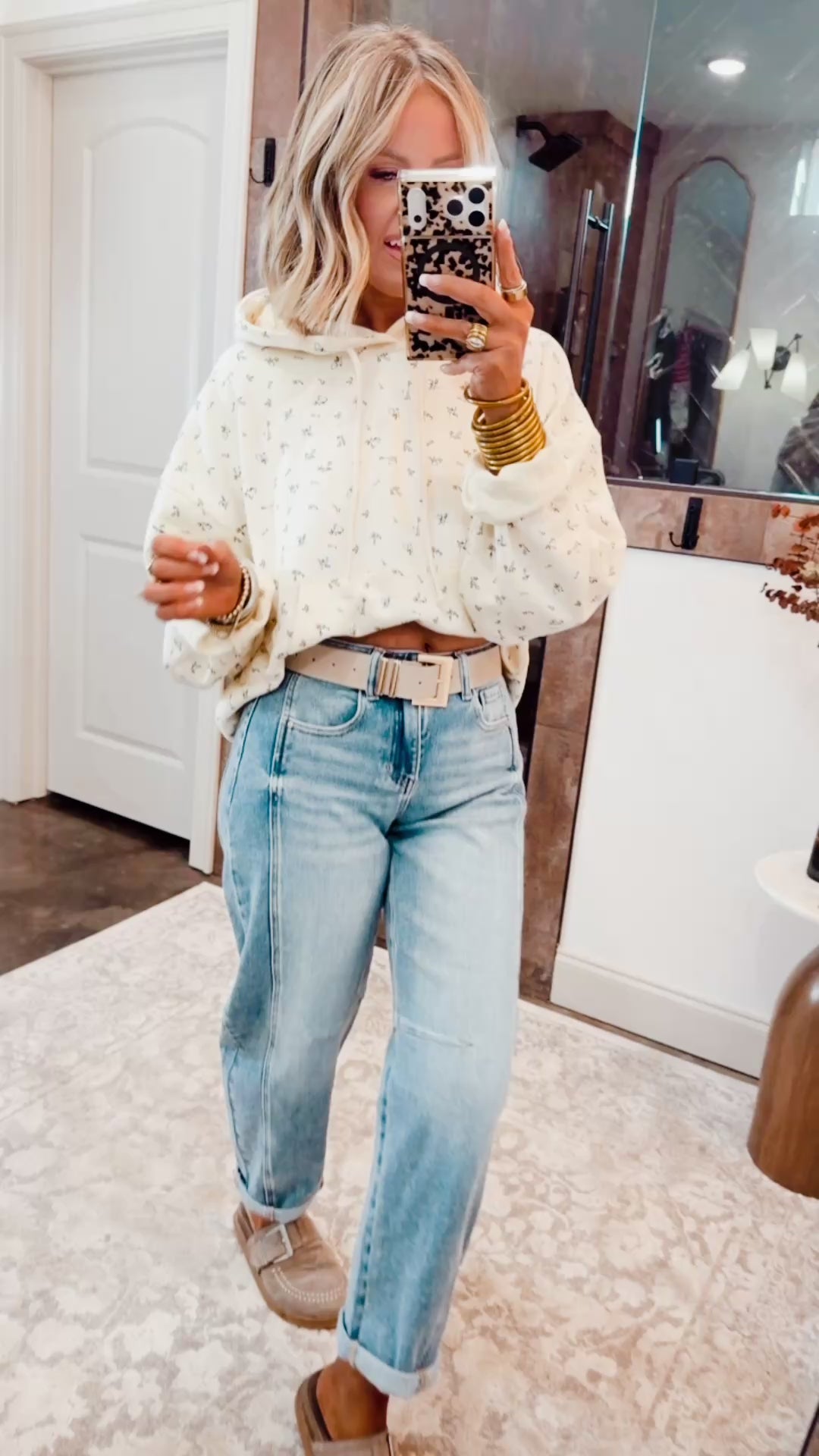 Floral French Terry Hoodie