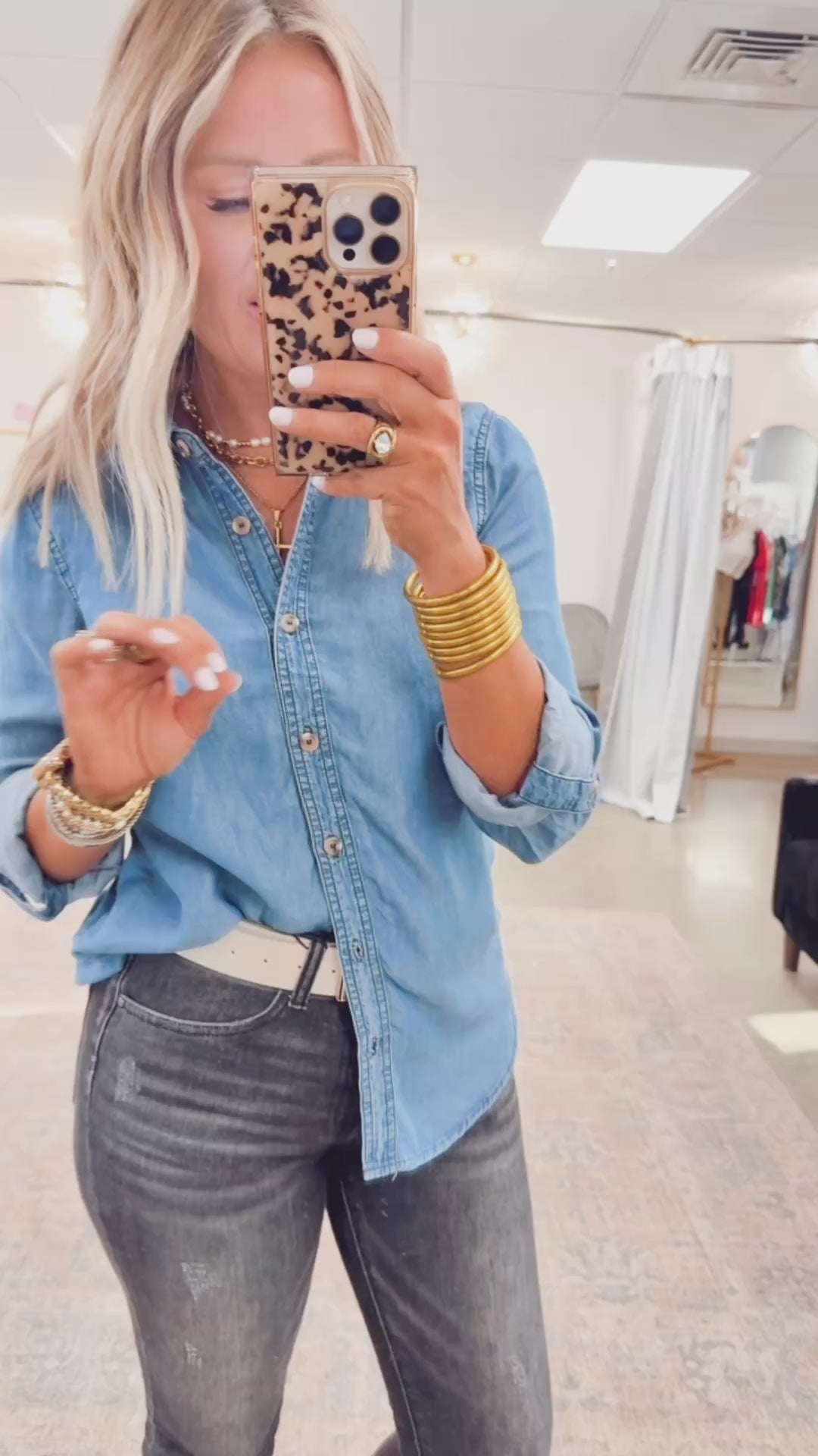 Chic Chambray Top