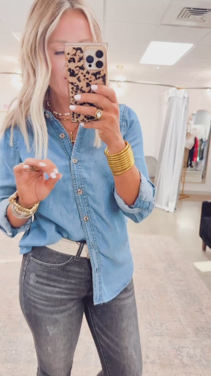 Chic Chambray Top