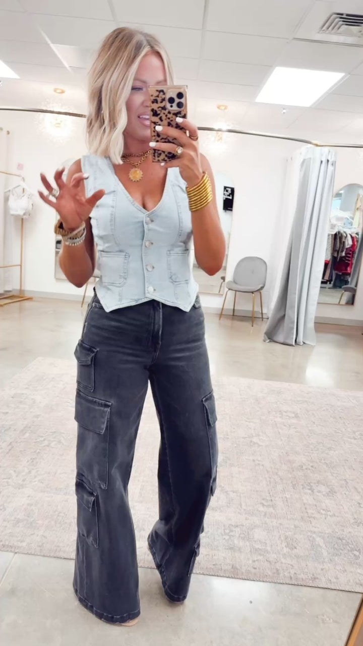 Nash Denim Vest-Light Denim