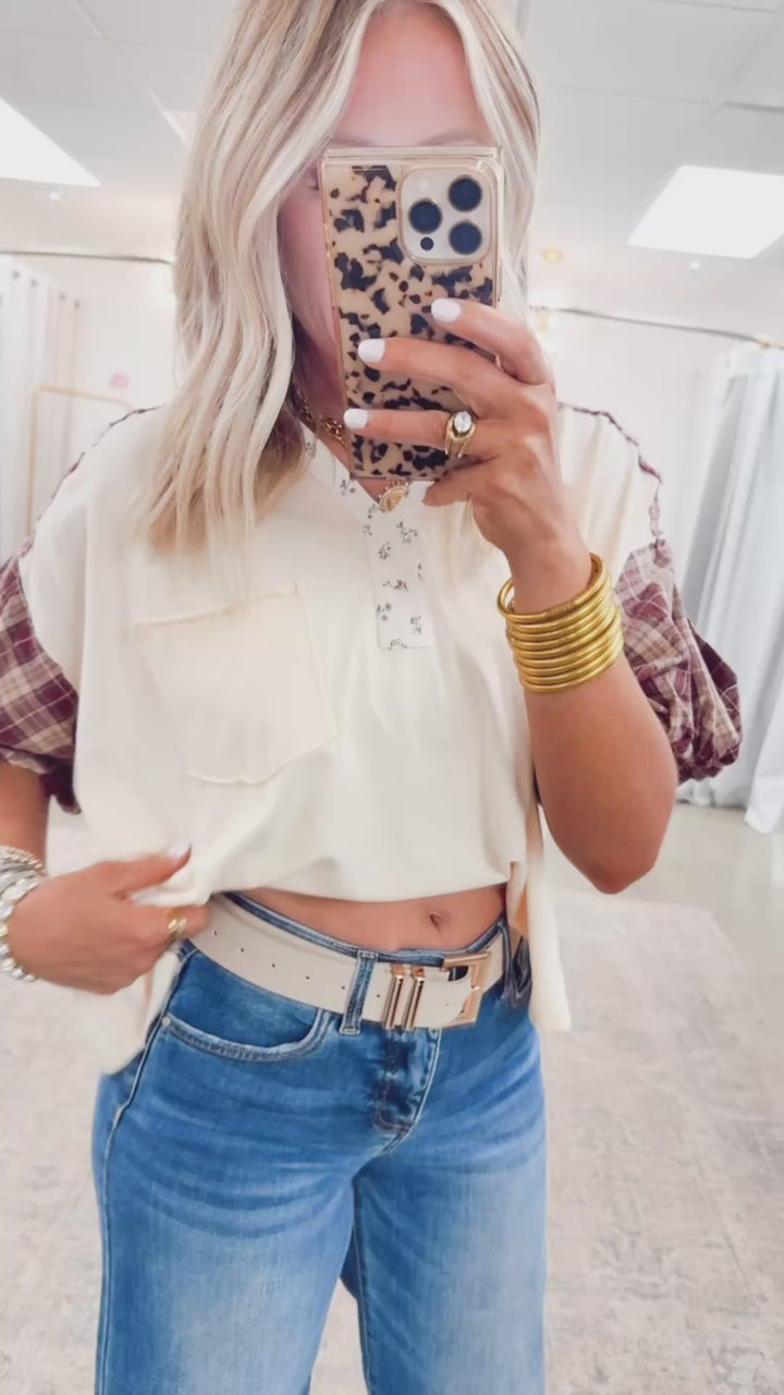 Landry Plaid Top