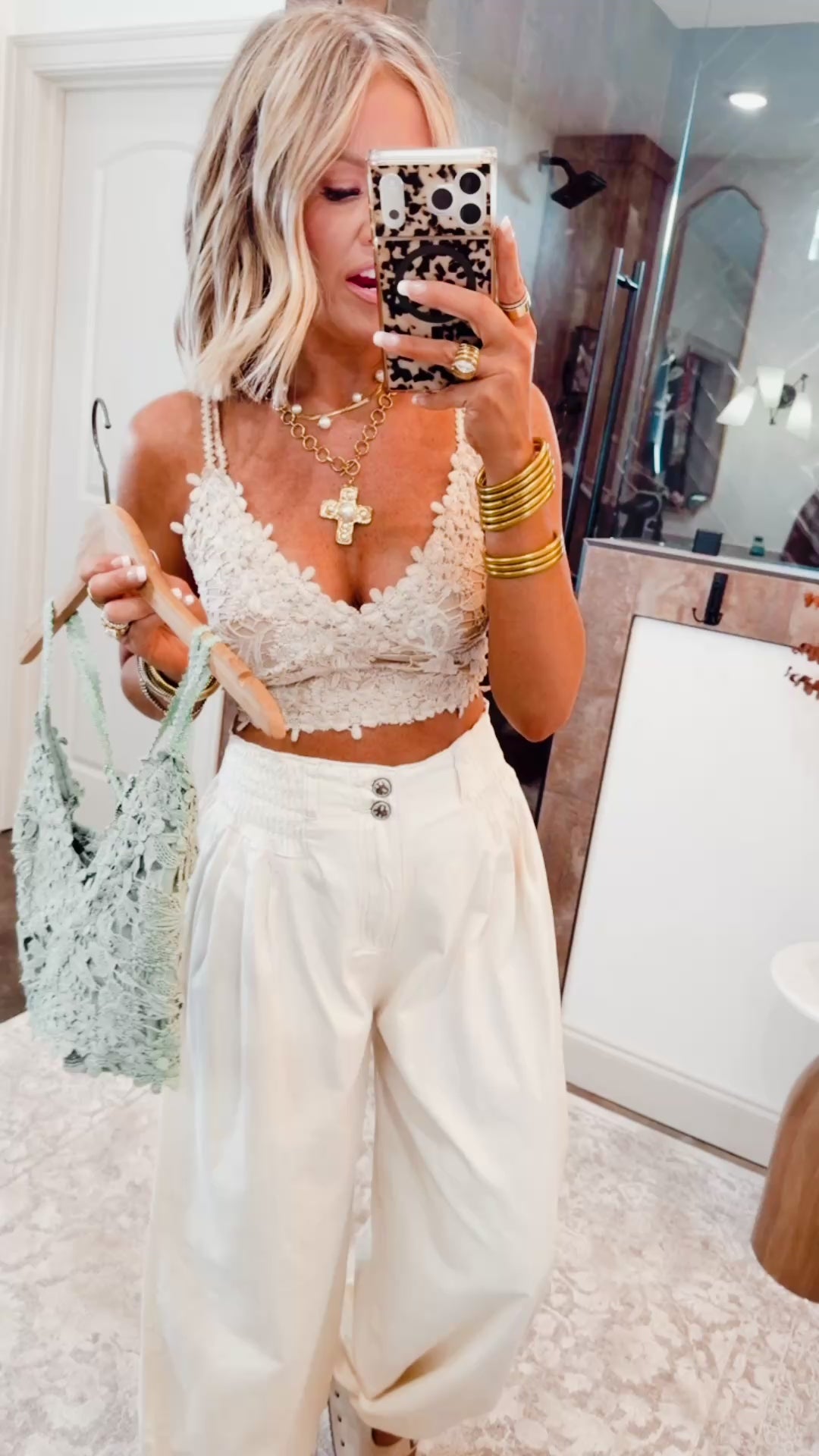 Wanderlace Bralette Top-Taupe