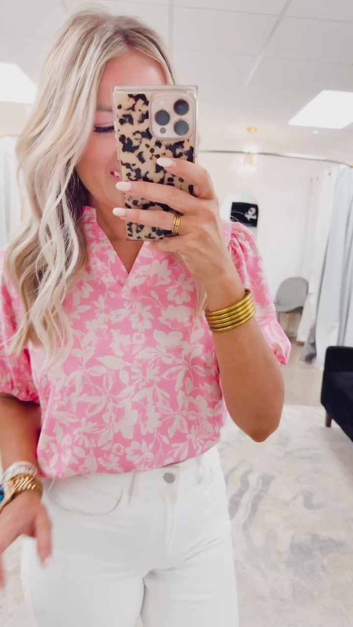 Peony Puff Sleeve Blouse