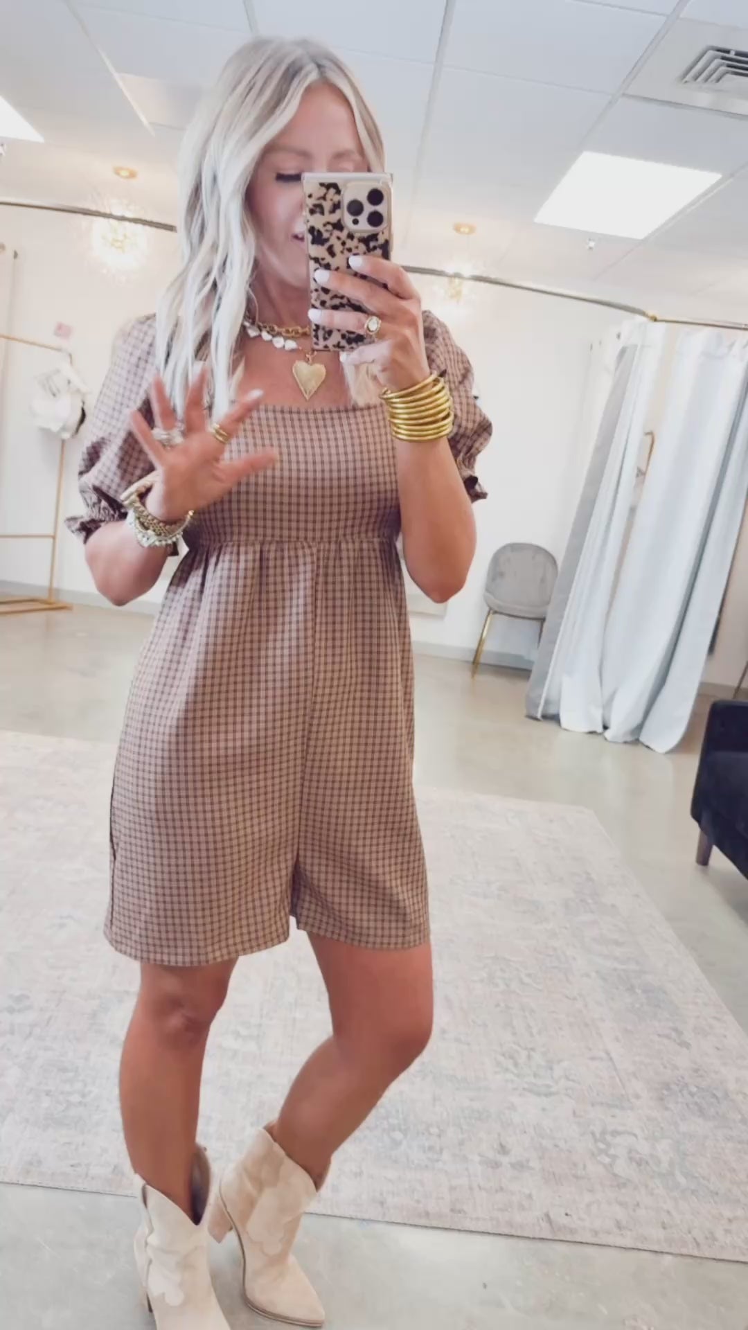 Emerson Check Romper