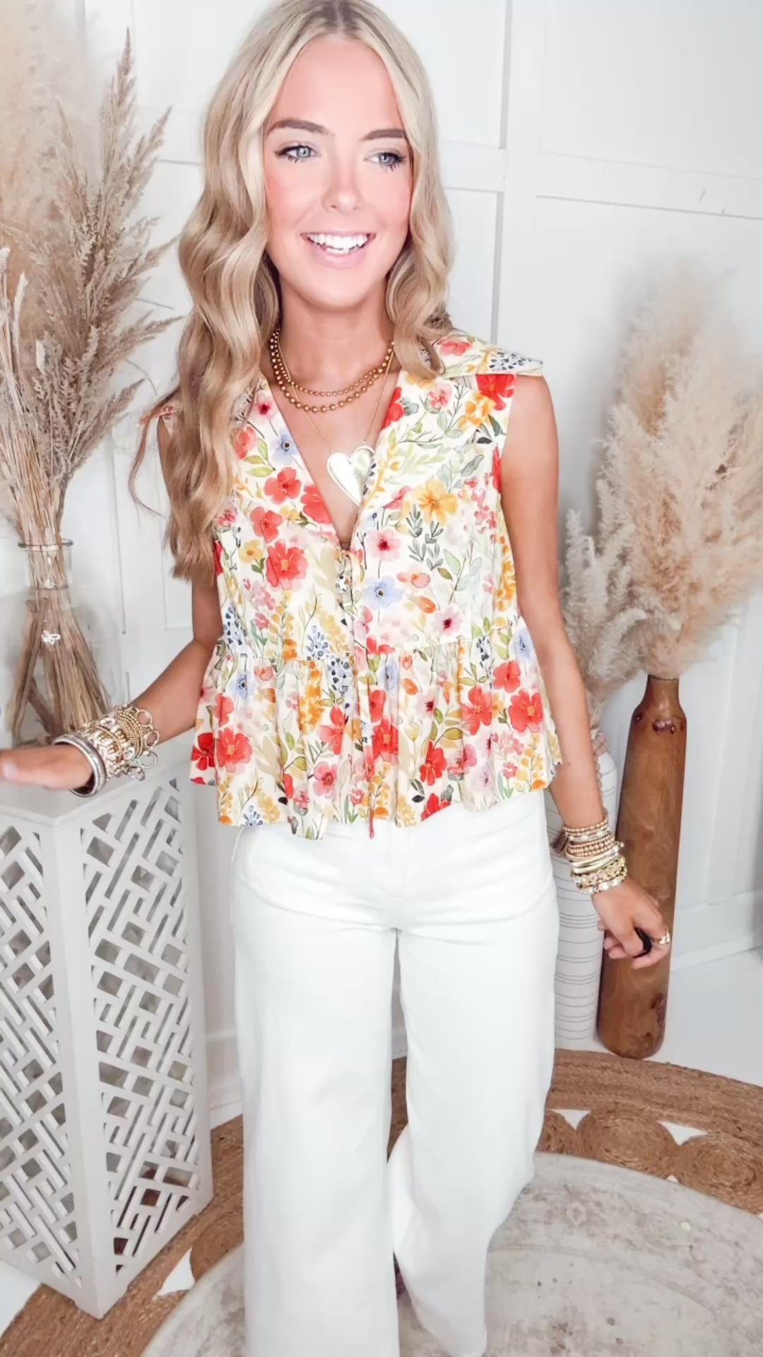 Avery Floral Sleeveless Top