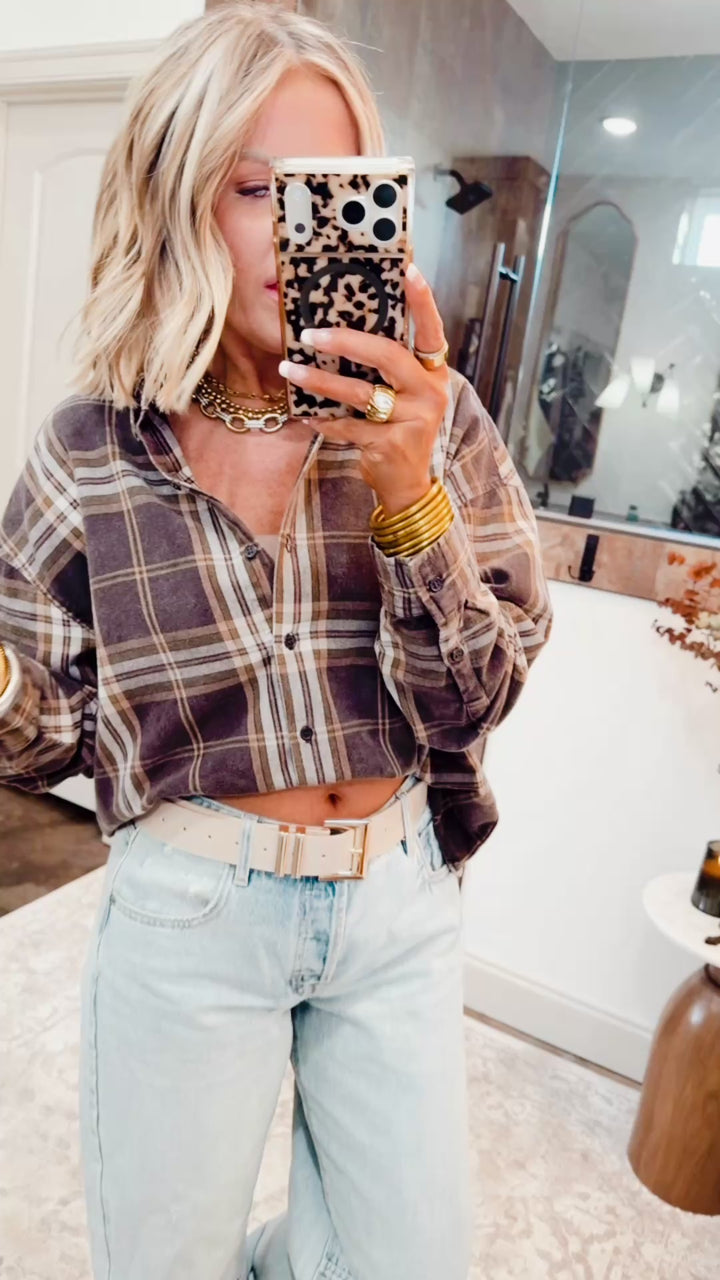 The Briggs Flannel Top