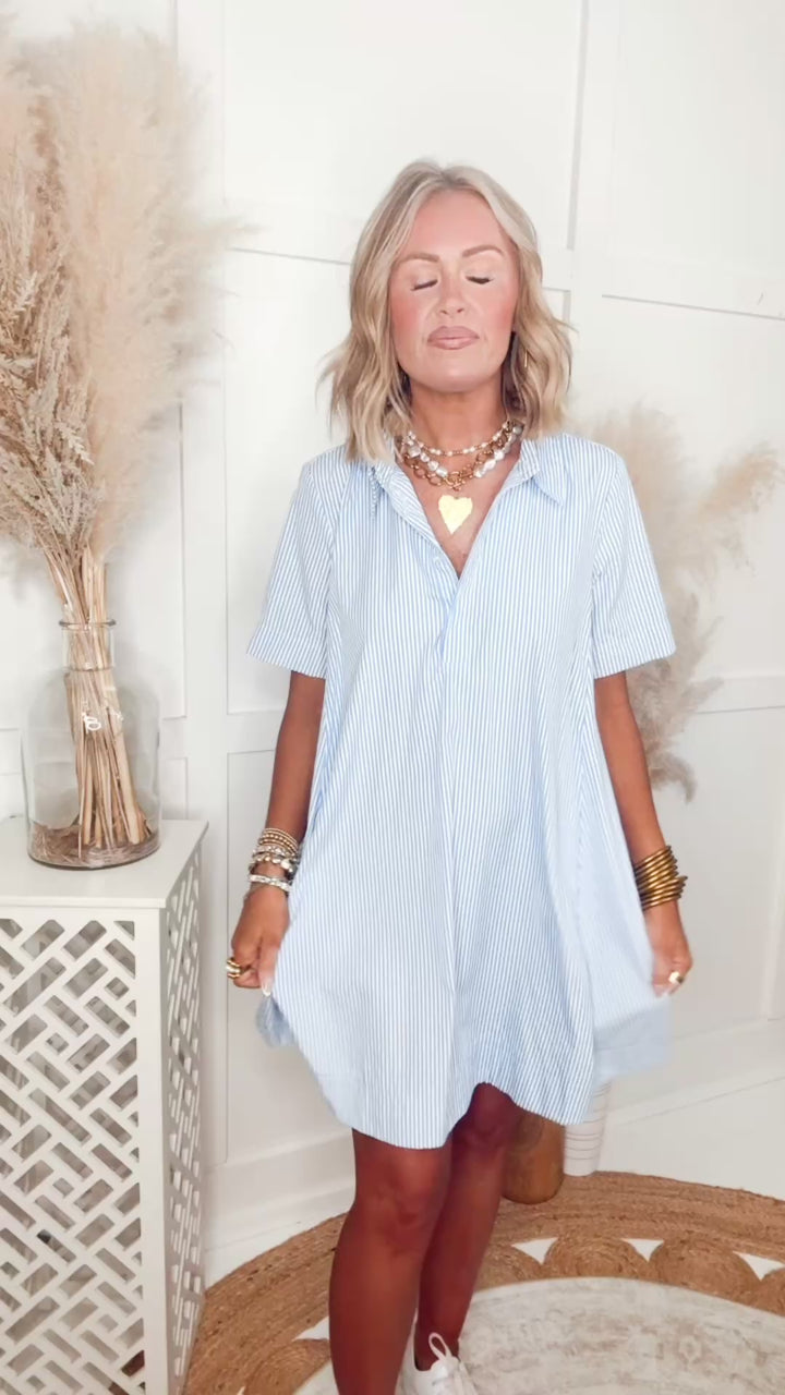 The Blue Tide Mini Dress