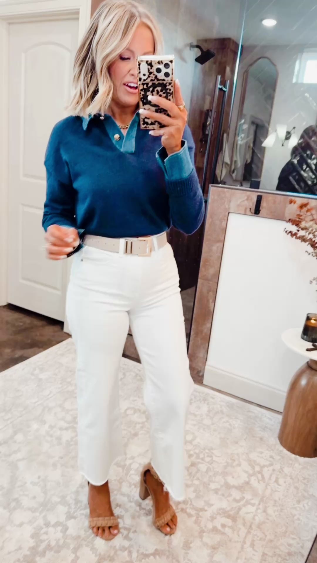 The Easton Collared Sweater Top