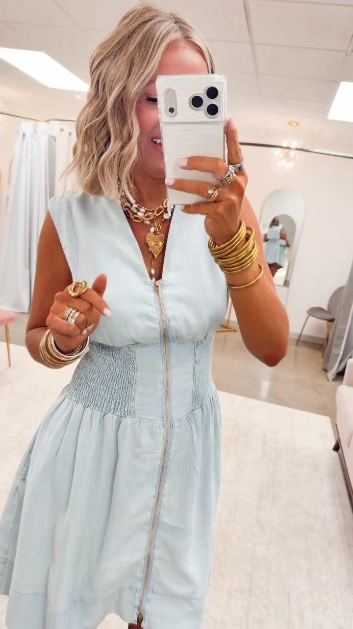The Laramie Lane Dress-Lt Denim