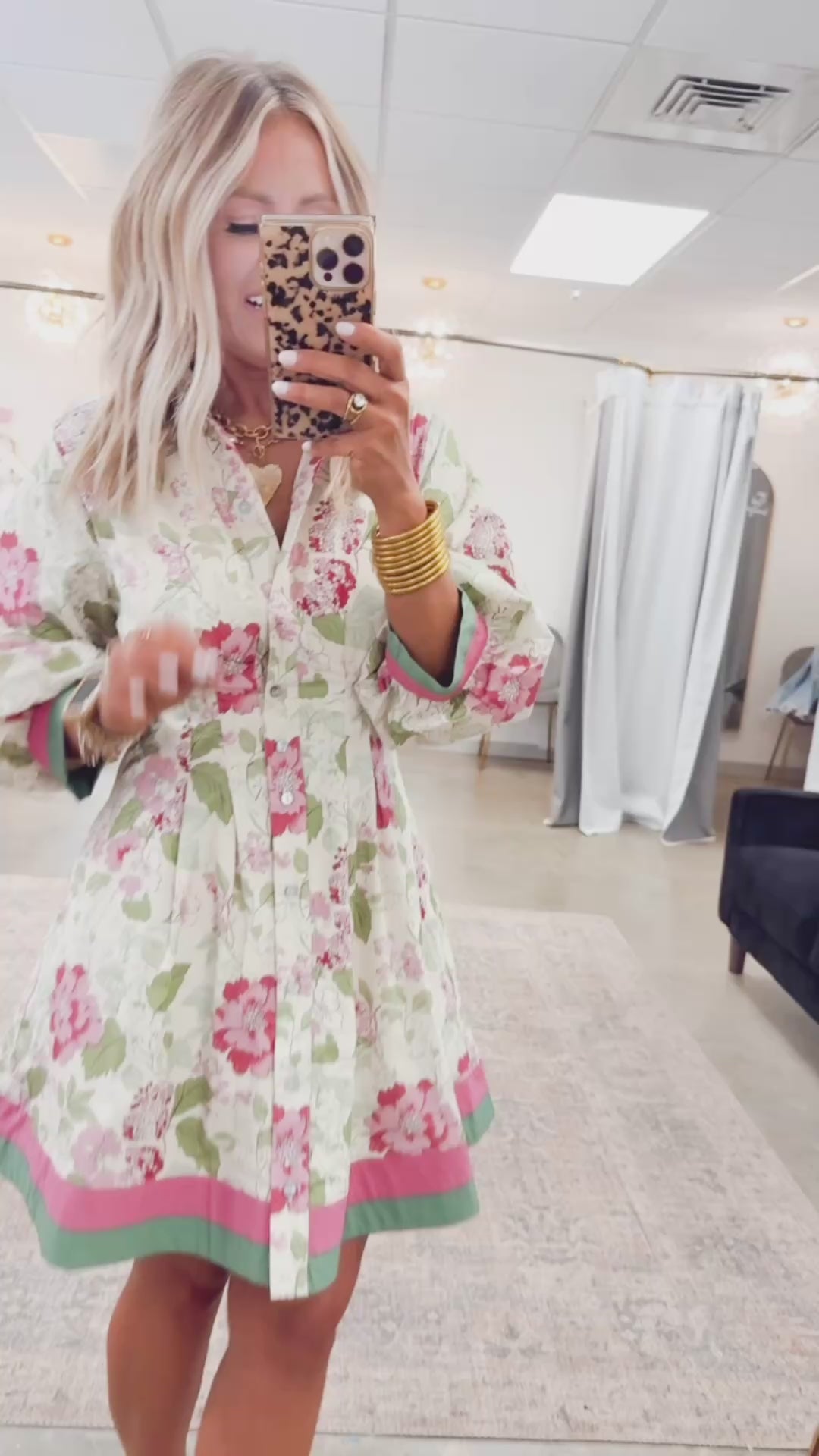 Pintuck Mini Flare Dress