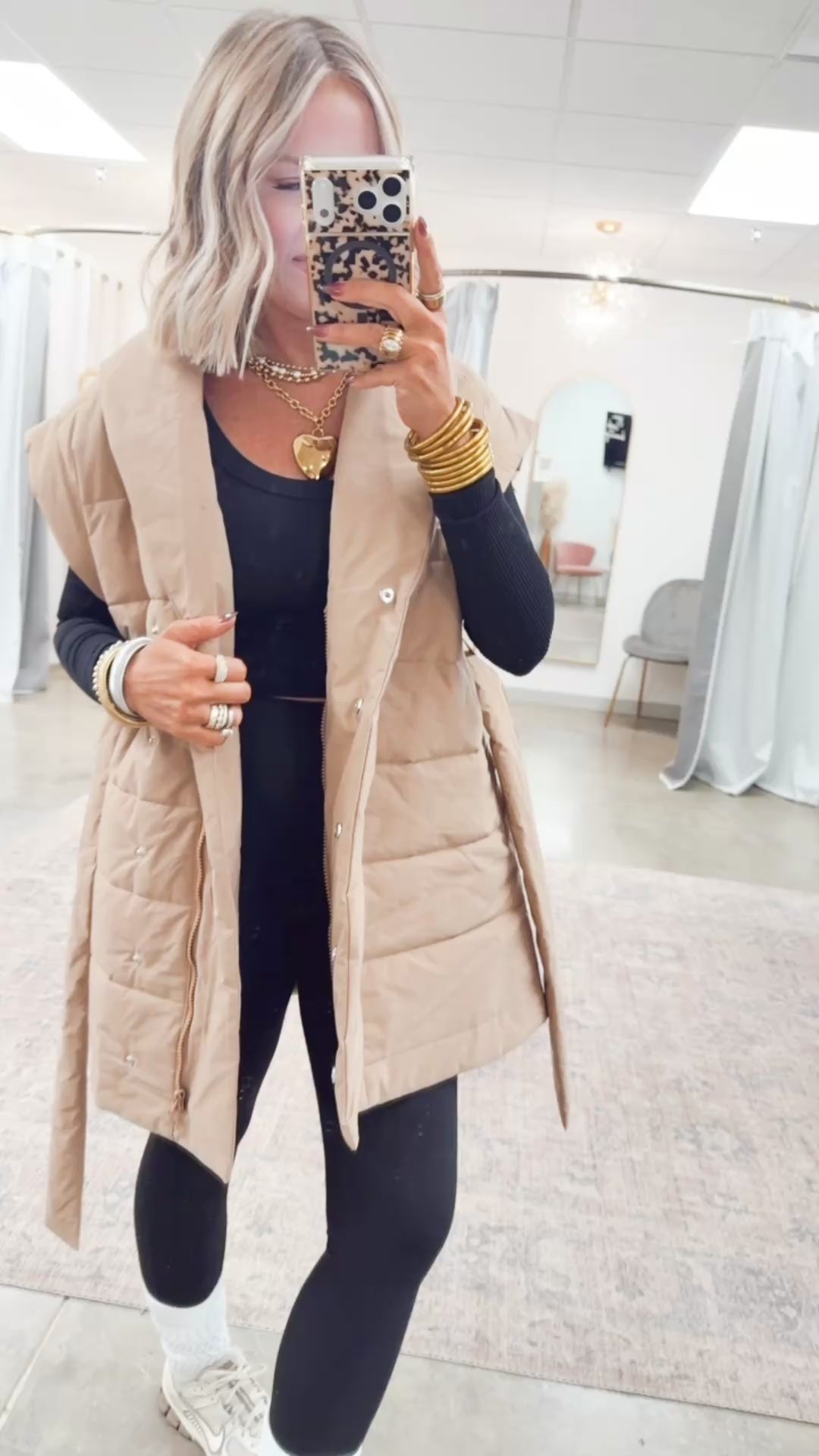 The Vivienne Shawl Vest-Taupe