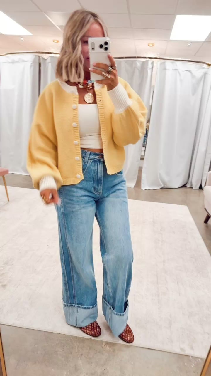 The Charlie Cuffed Wide Leg Jean