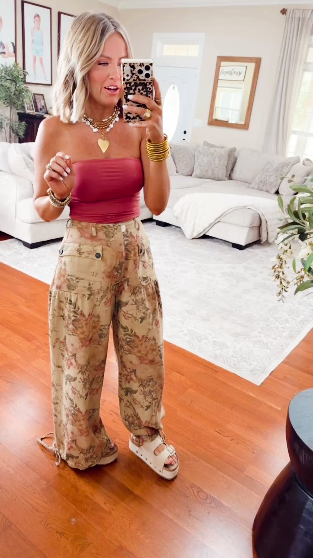 The Rosalie Floral Denim Pants