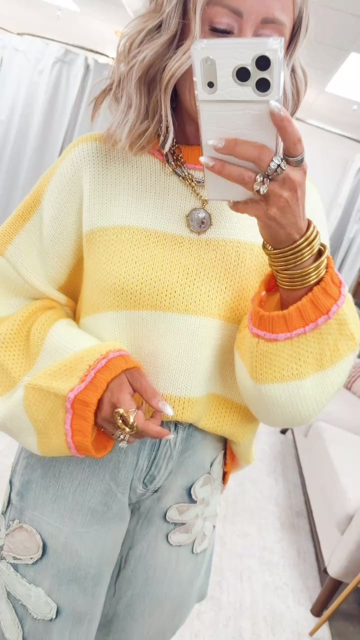 Lemonade Pop Sweater-Lemon/Yellow