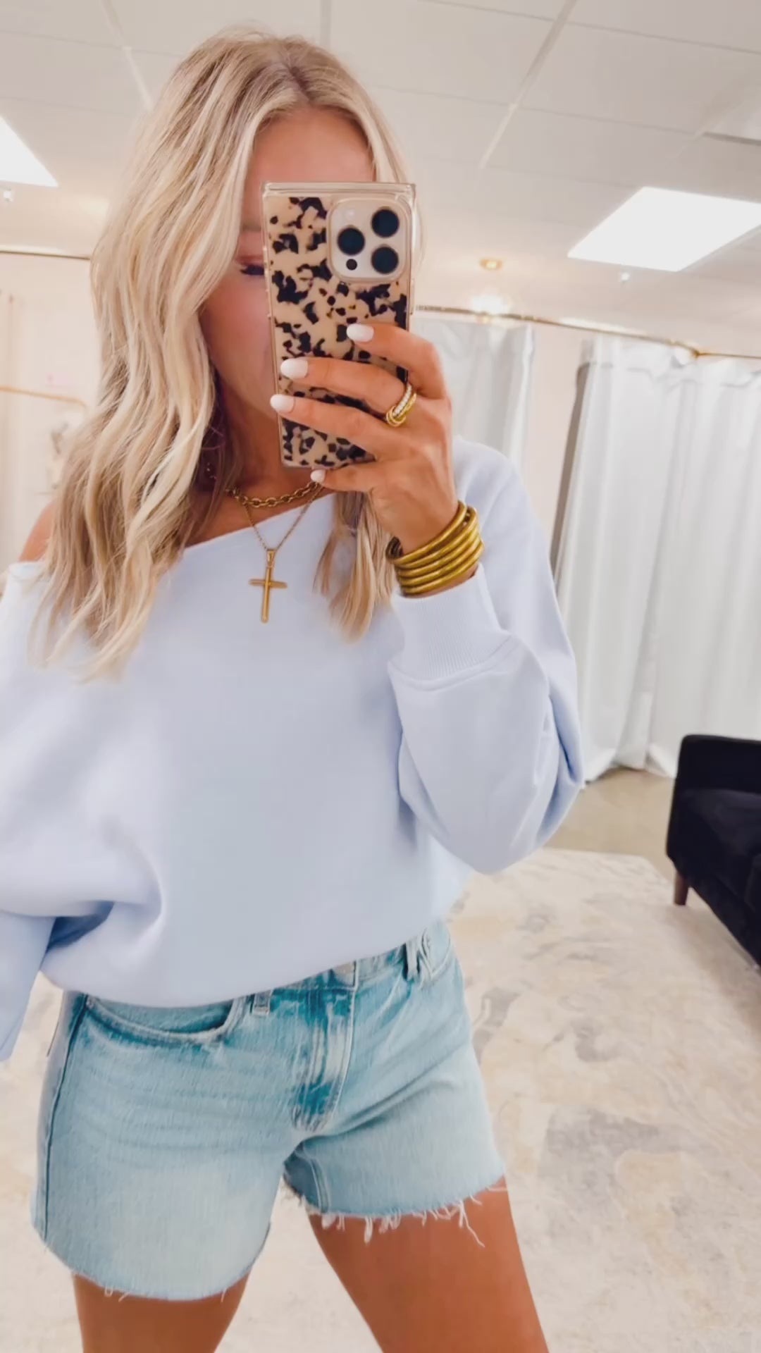 Lounge Off Shoulder Top-Iris