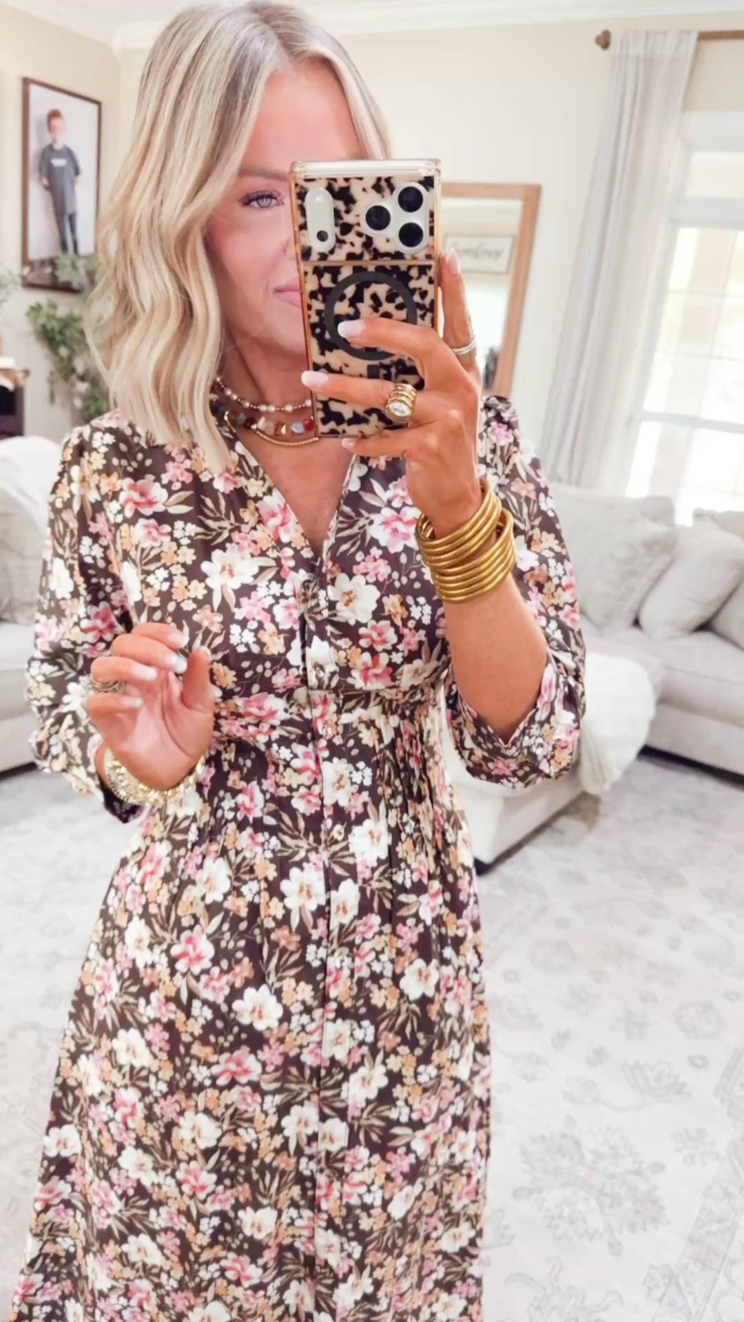 Fall Petal Midi Dress