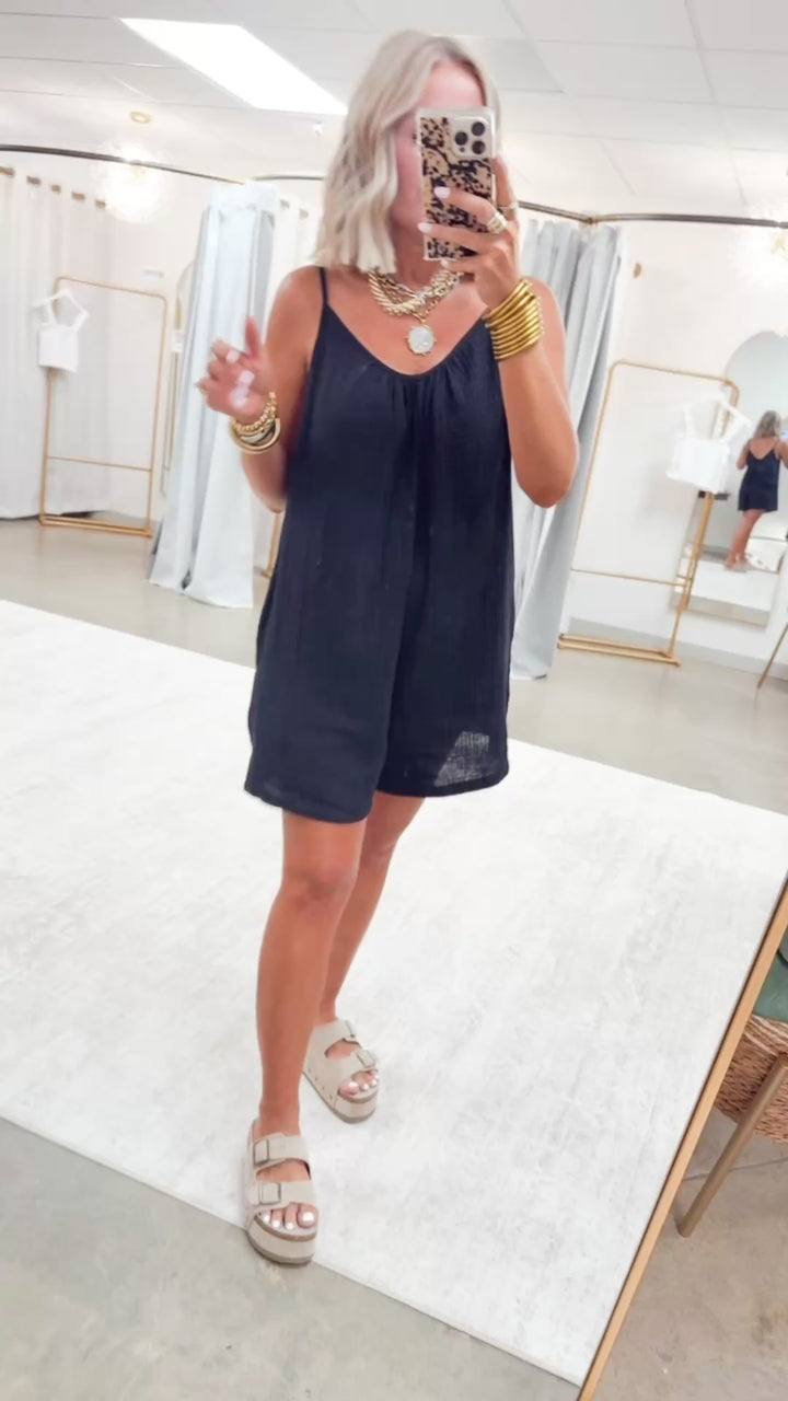 The Easy Days Romper-Black