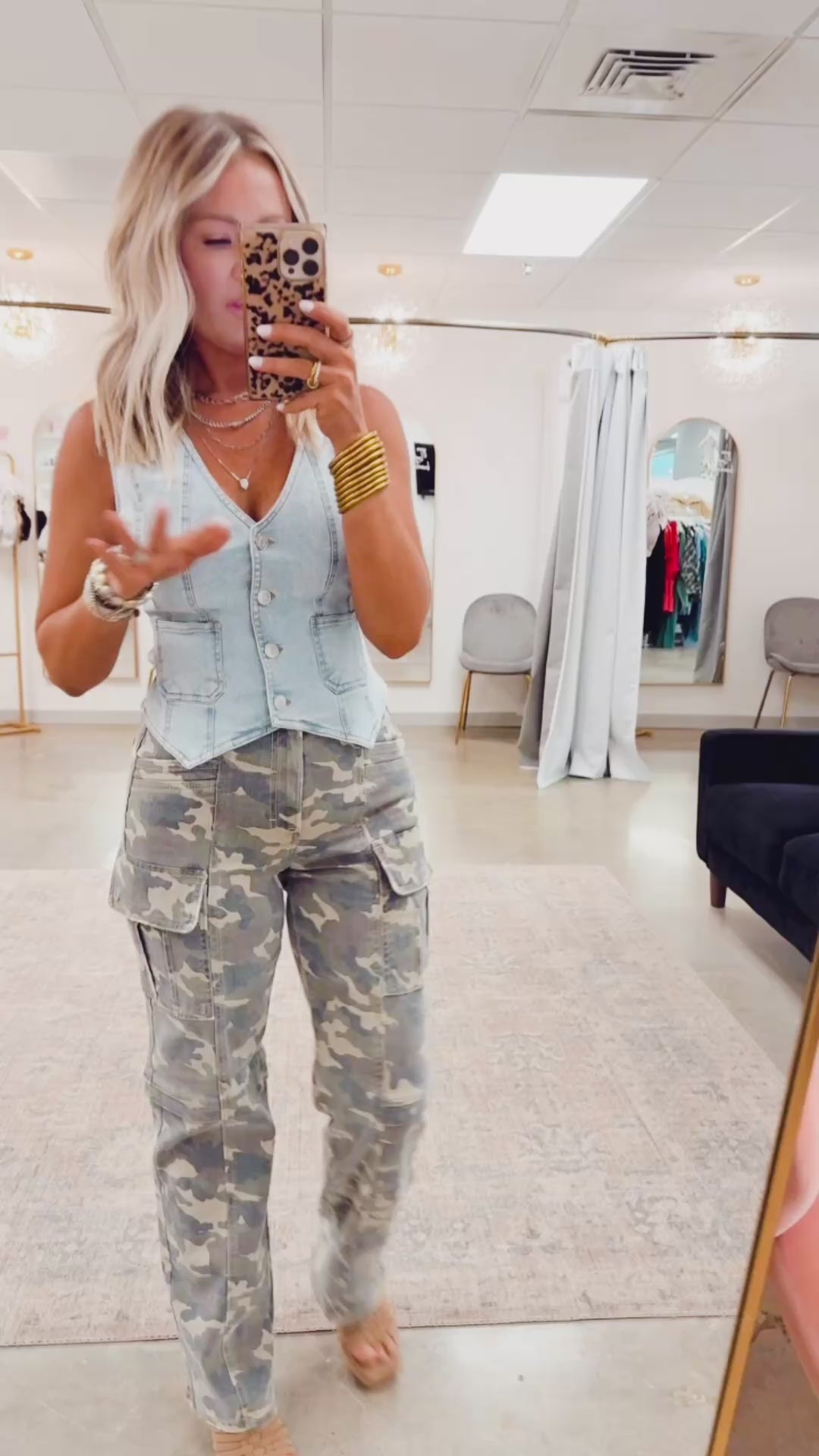 Tracey Cargo Jeans-Camo