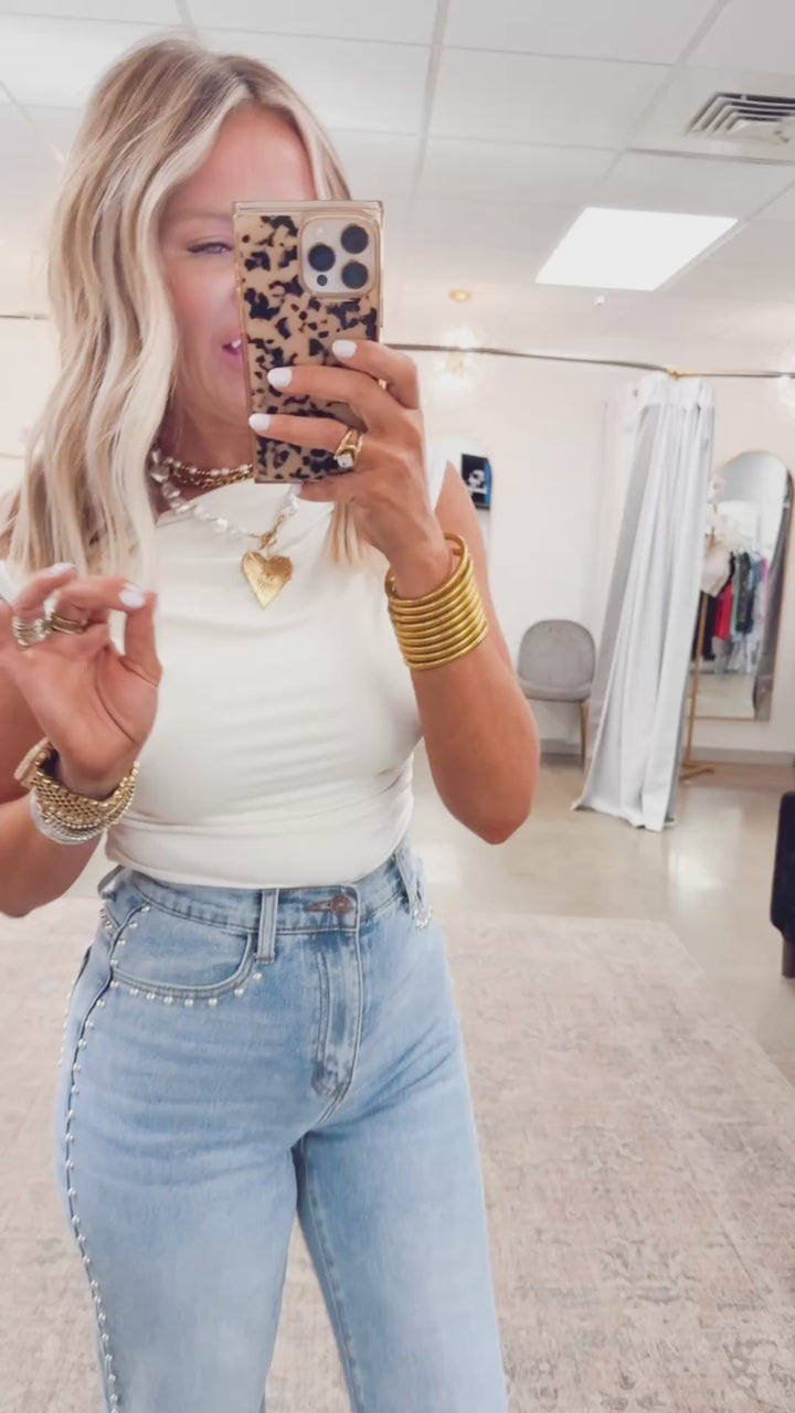 Claire Off Shoulder Top-Ivory