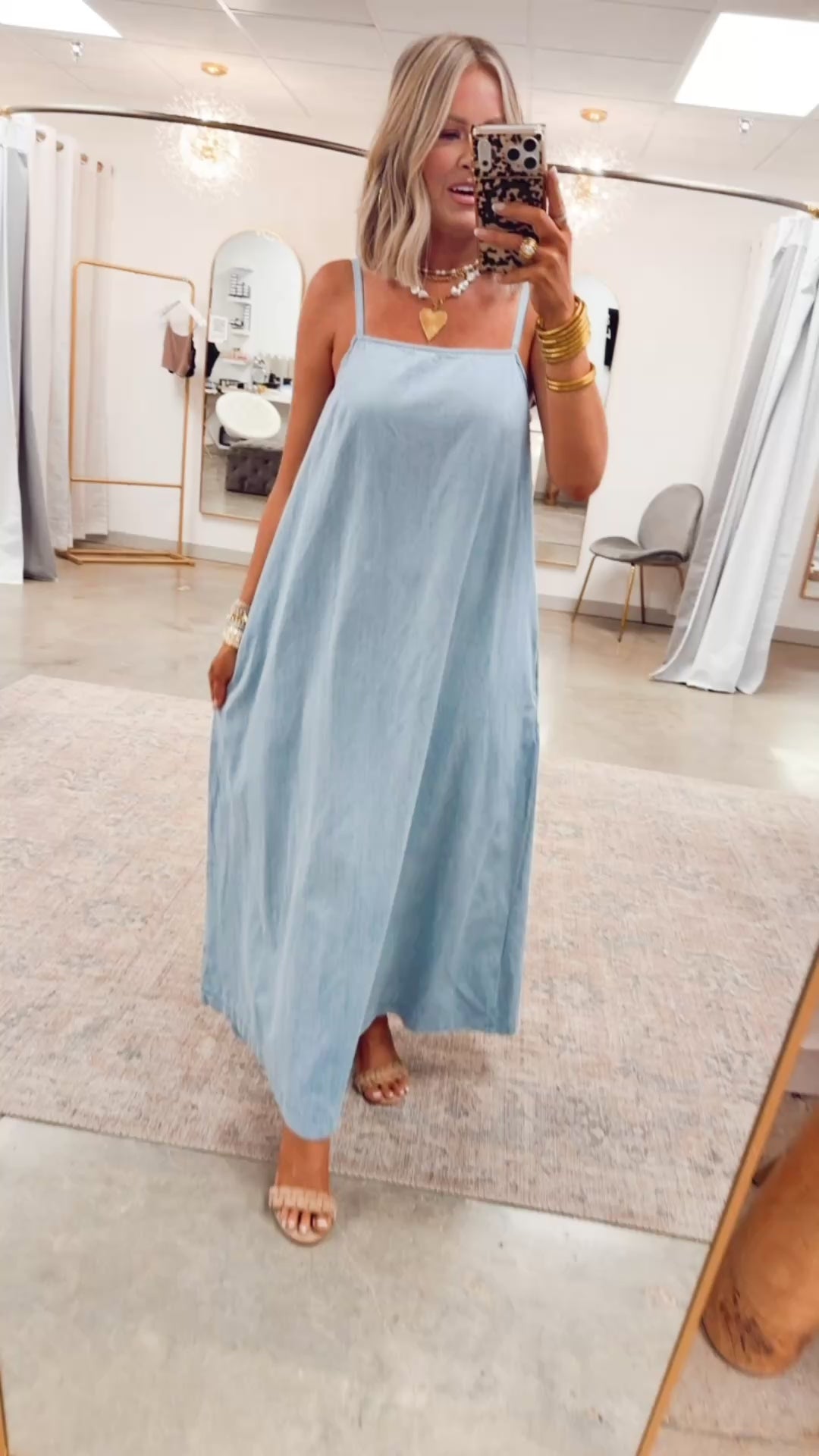 Cheyenne Denim Maxi Dress