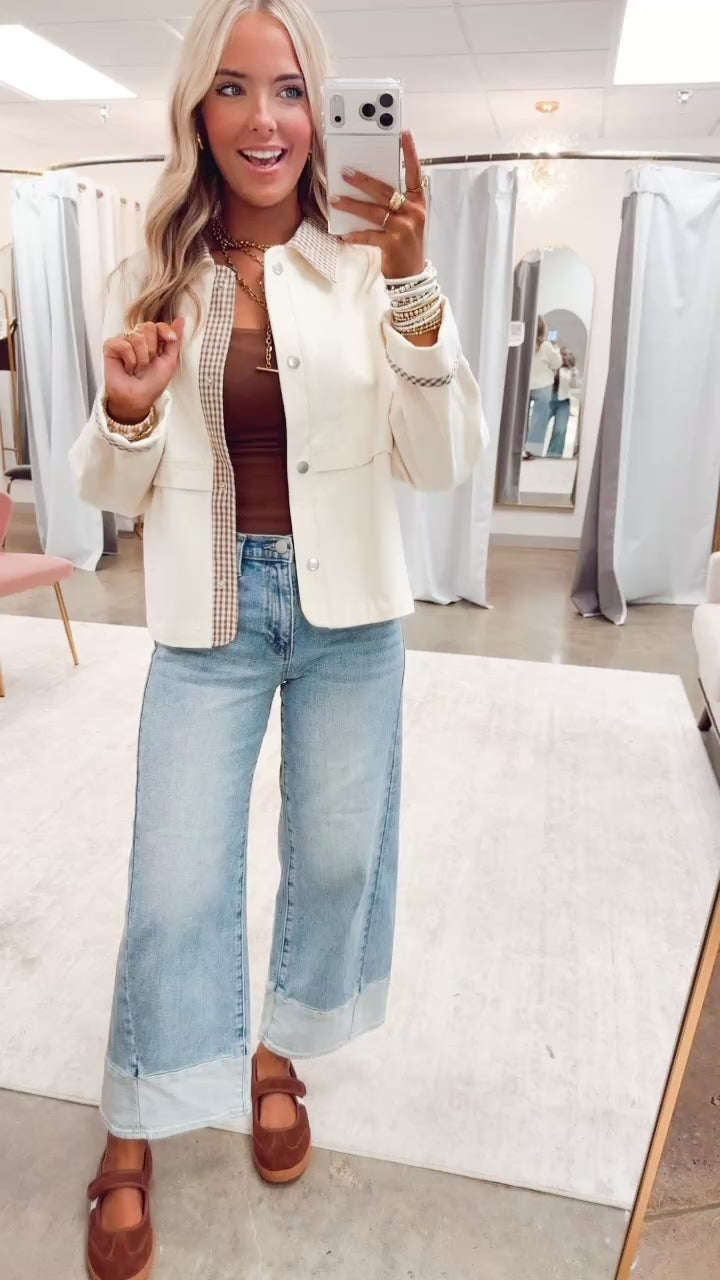 Gingham Luxe Jacket