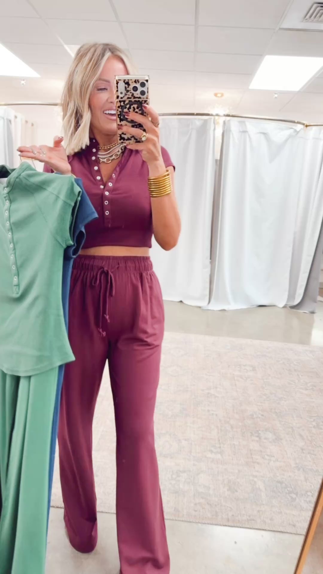 Evie Raglan Top & Pant Set-Hunter Green