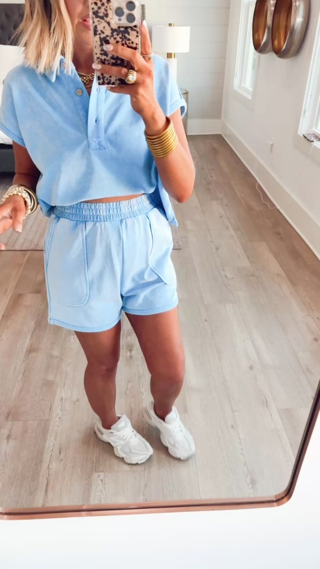 Brooke Shorts Set-Blue
