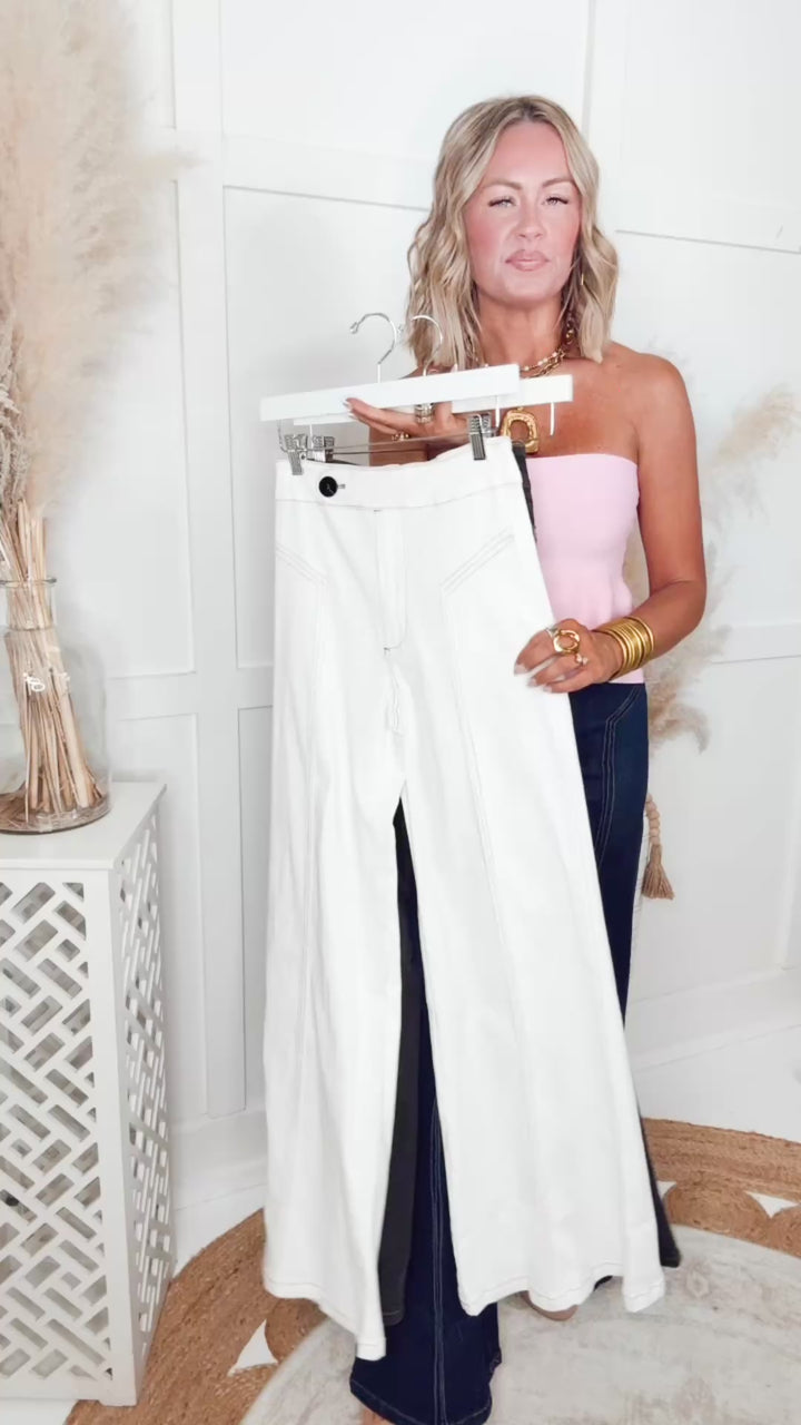 Katherine High Waisted Wide Leg Jean-Black