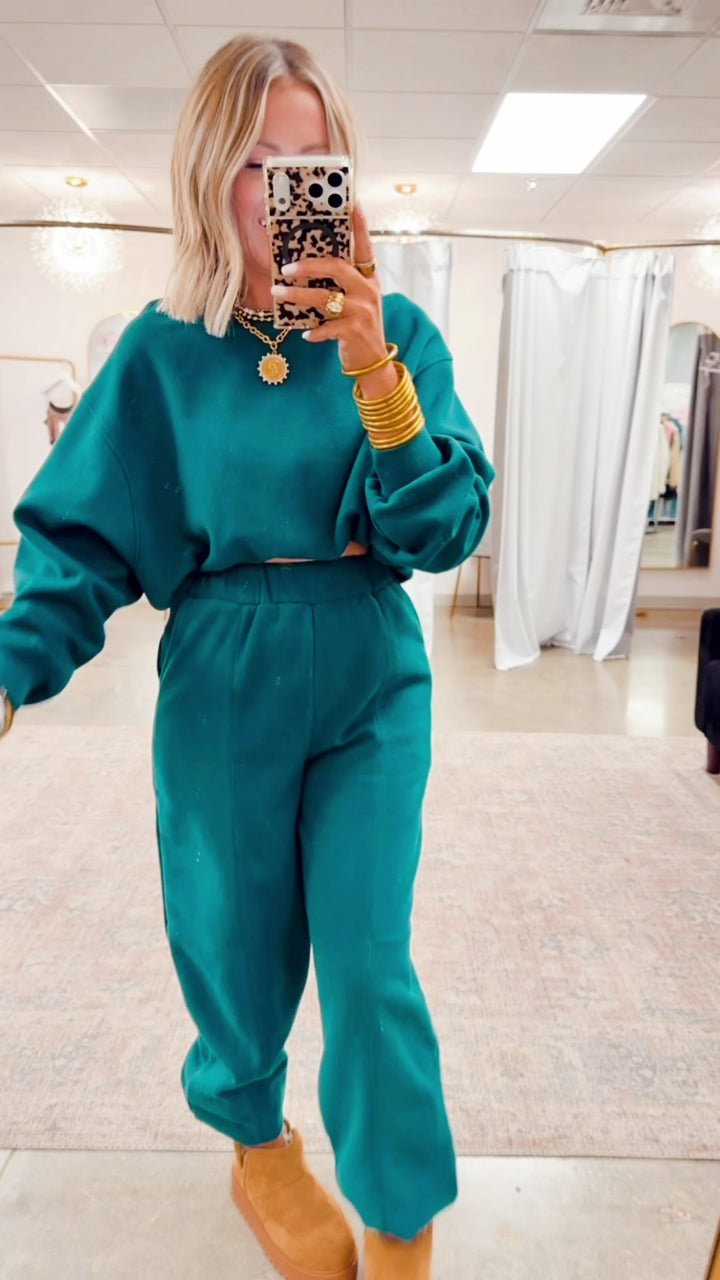 Lounge Ease Set-Deep Green