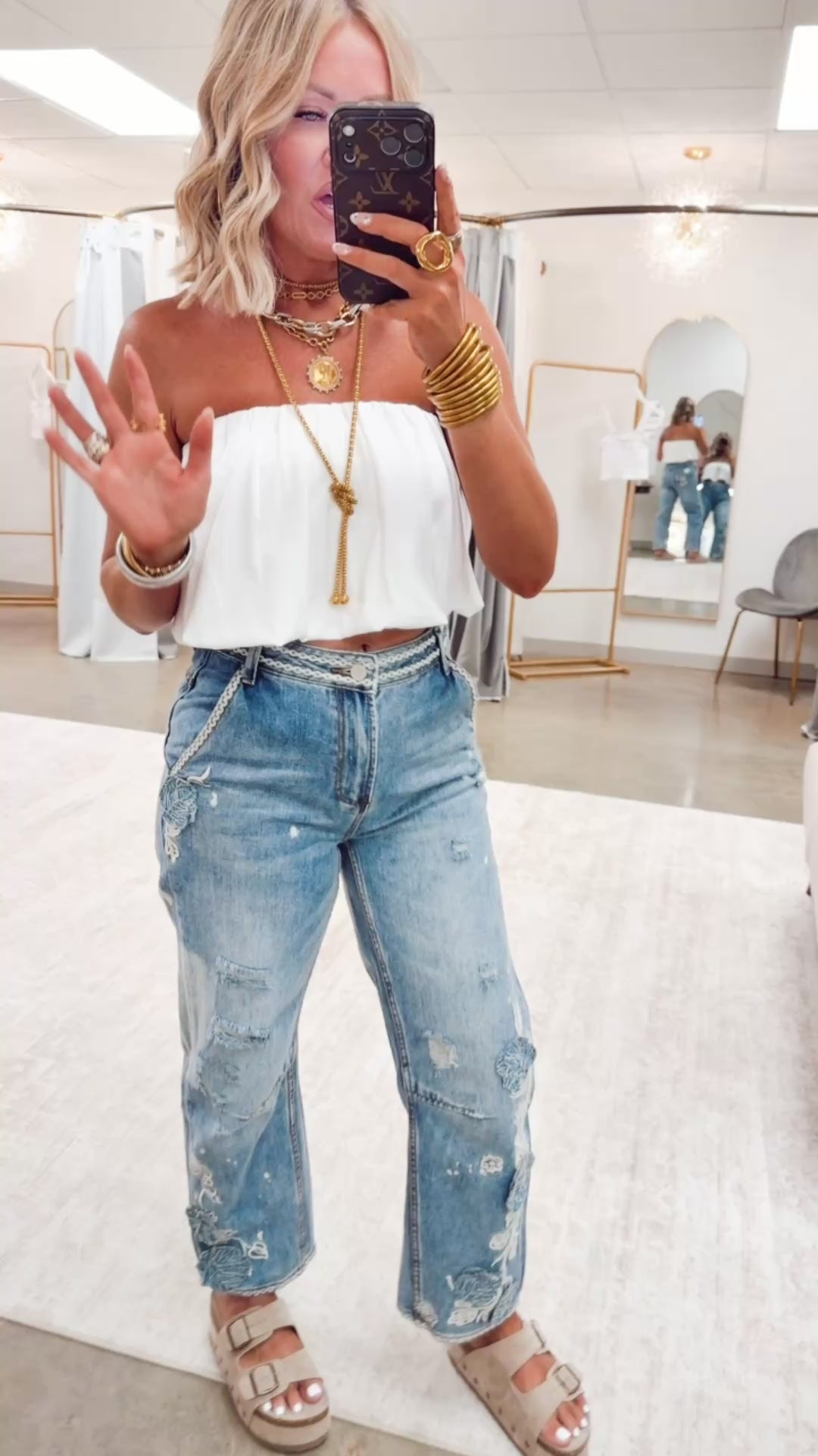 The Dusty Bloom Distressed Jeans