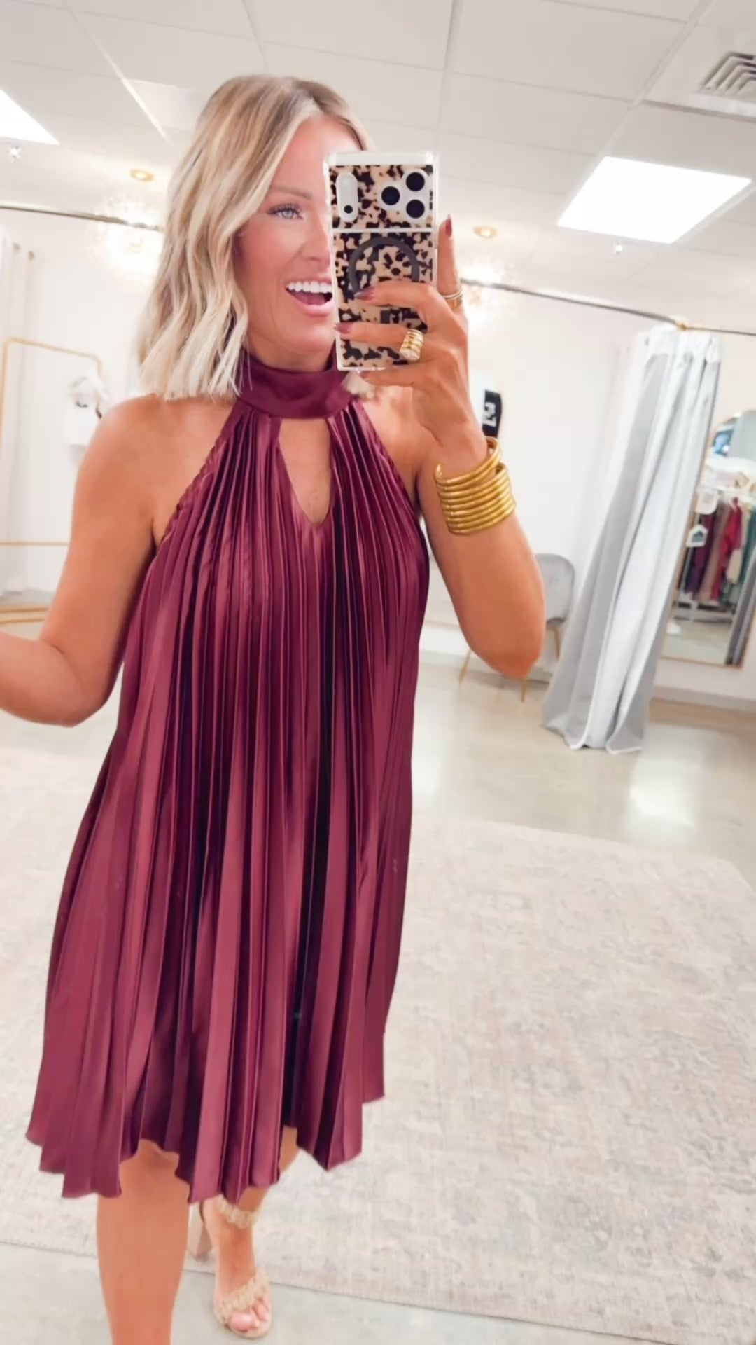 The Ever After Halter Dress-Wine