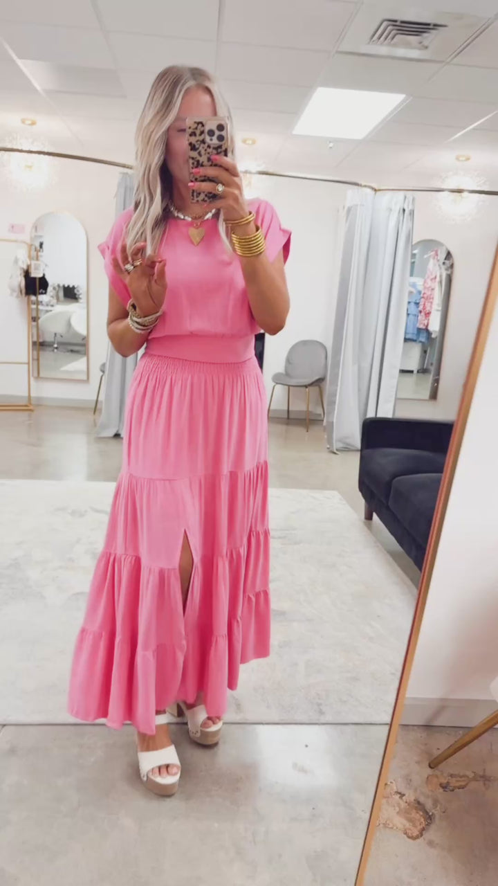 Sun Kissed Skirt Set-Fuchsia