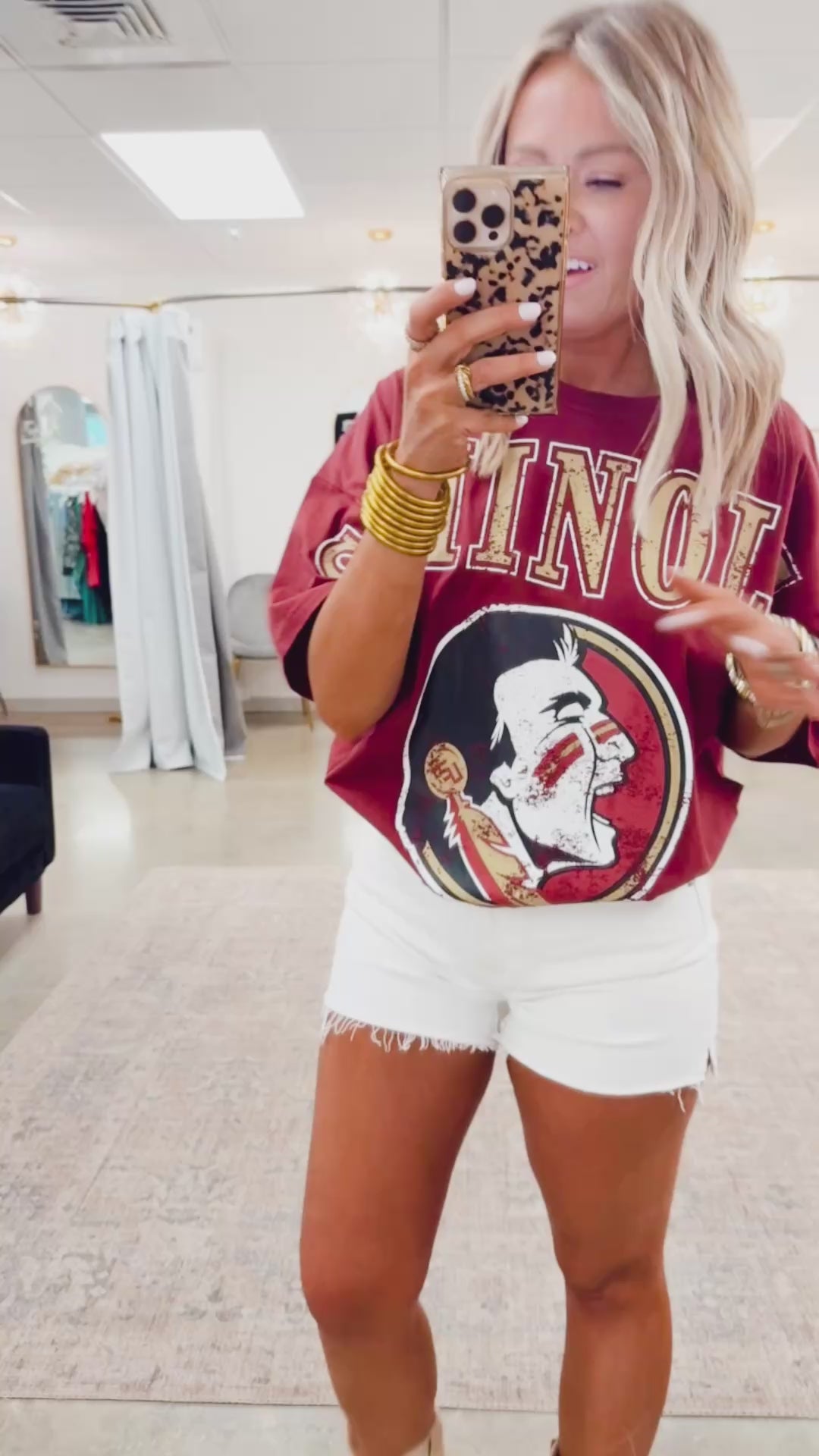 FSU Oversized Tee-Maroon